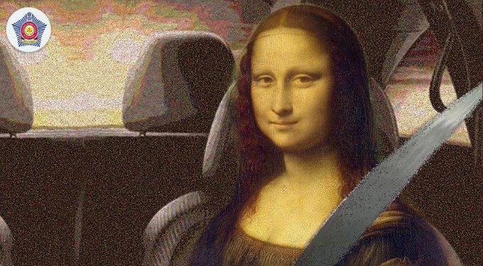 चक्क मोनालिसाने घातला सीटबेल्ट, रस्ता सुरक्षा जनजागृतीसाठी मुंबई पोलिसांची अनोखी शक्कल